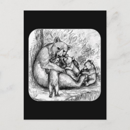 Carte Postale Famille d'ours (Devant)
