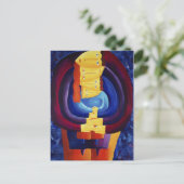 Carte Postale Famille Ensemble Moderne Peinture Portrait Art (Debout devant)