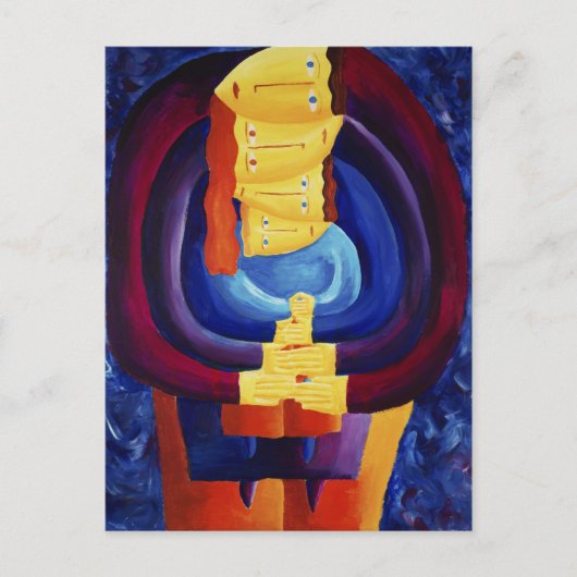 Carte Postale Famille Ensemble Moderne Peinture Portrait Art (Devant)