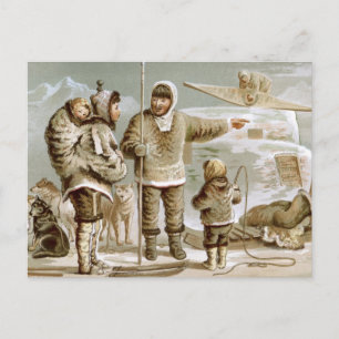 Carte Postale Famille Esquimaude