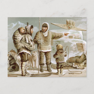 Carte Postale Famille Esquimaude