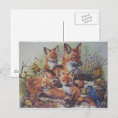 Carte Postale Famille Fox (Devant / Derrière)