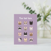 Carte Postale Famille Frenchies (Debout devant)