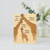 Carte Postale Famille Giraffe - Vous aimez pour toujours (Debout devant)