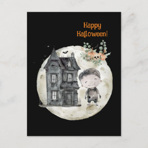 Carte Postale Famille Hantée House Maman Et Amis Fête D'Hallowee