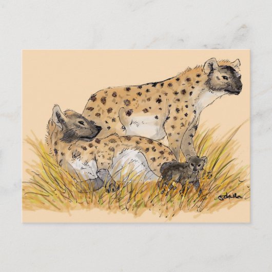 Carte postale Famille Hyena (Devant)