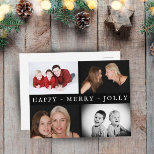 Carte Postale Famille Joyeuse Heureuse et Joviale 4 Collage de P