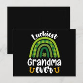 Carte Postale Famille la plus chanceuse Grand-mère jamais Saint  (Devant / Derrière)