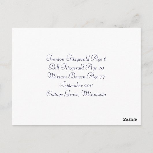 Carte postale Famille Marshmellow Roast (Dos)