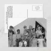 Carte Postale Famille Migrant Pendant La Récolte De Pois — 1939 (Devant / Derrière)