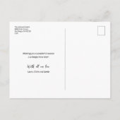 Carte Postale Famille moderne Red Black White 3-Photo (Dos)