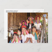 Carte Postale Famille Padaung (Devant / Derrière)