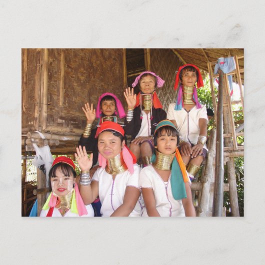 Carte Postale Famille Padaung (Devant)