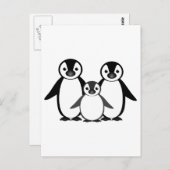 Carte Postale Famille Penguin (Devant / Derrière)