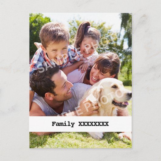 Carte Postale Famille Personnalisée (Devant)
