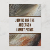 Carte Postale Famille Pique-nique Faire-part Plumes Photo Réunio (Devant)