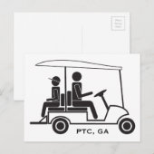 Carte Postale Famille PTC GA Golf Cart (Devant / Derrière)