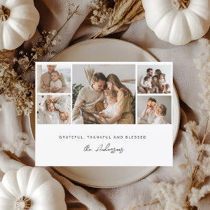 Carte Postale Famille reconnaissante, pleine de gratitude et de 