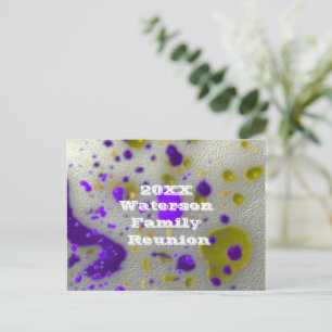 Carte Postale Famille Réunion Art Peinture Spots Faire-part