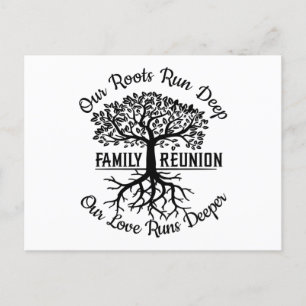 Carte Postale Famille Réunion Famille Arbre racine coeur