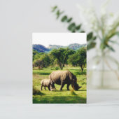 Carte Postale famille rhino (Debout devant)