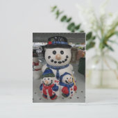 Carte Postale Famille Snowman (Debout devant)