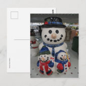 Carte Postale Famille Snowman (Devant / Derrière)