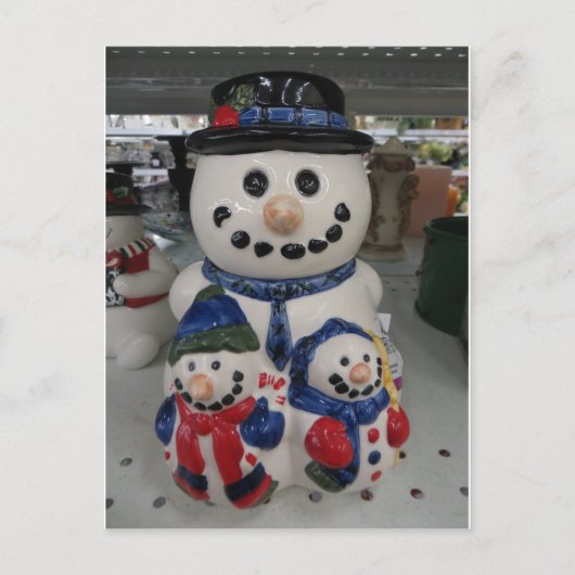 Carte Postale Famille Snowman (Devant)
