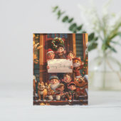 Carte Postale Famille super mignonne pendant Noël (Debout devant)