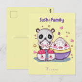 Carte Postale Famille Sushi (Devant / Derrière)