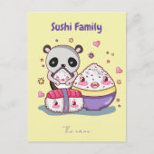 Carte Postale Famille Sushi (Devant)