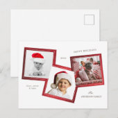 carte postale famille trois cadres photo (Devant / Derrière)