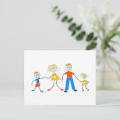 Carte Postale Familles heureuses (Debout devant)