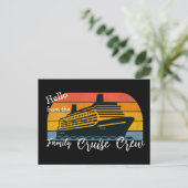 Carte Postale Family Cruise 'Hello' Sunset Black Personalize (Debout devant)