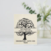 Carte Postale Family Tree Reunion Black Modern Drawing (Debout devant)