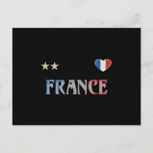 Carte Postale Fan de football France Chemise Française
