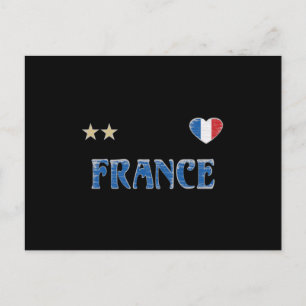 Carte Postale Fan de football France Chemise Française