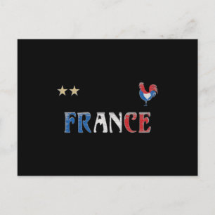 Carte Postale Fan de football France Chemise Française