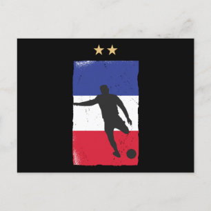 Carte Postale Fan de football France Chemise Française