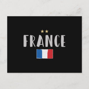 Carte Postale Fan de football France Chemise Française