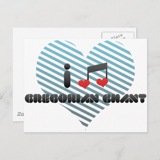 Carte Postale fan de Gregorian Chant (Devant / Derrière)