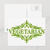 Carte Postale Fancy In Green - Végétarien (Devant / Derrière)