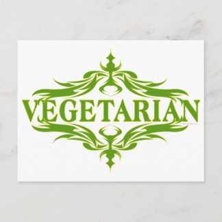 Carte Postale Fancy In Green - Végétarien