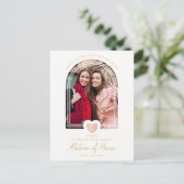 Carte Postale Fancy Matron of Honor Pink Heart Photo Proposition (Debout devant)