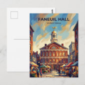 Carte Postale Faneuil Hall Massachusetts (Devant / Derrière)