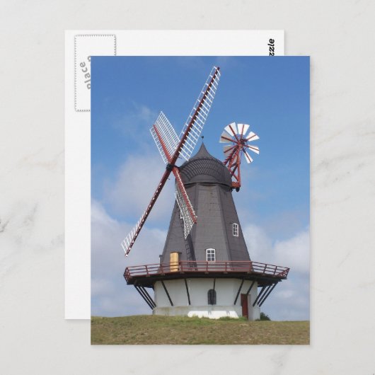 Carte Postale Fanoe Windmill Danemark (Devant / Derrière)