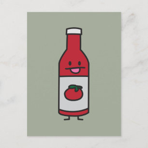 Carte Postale Fantaisie de condiment de Tableau de sauce tomate