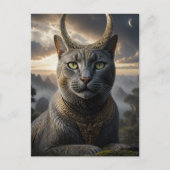 Carte Postale Fantaisie du dieu chat (Devant)