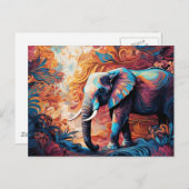 Carte Postale Fantaisie Psychédélique (Devant / Derrière)