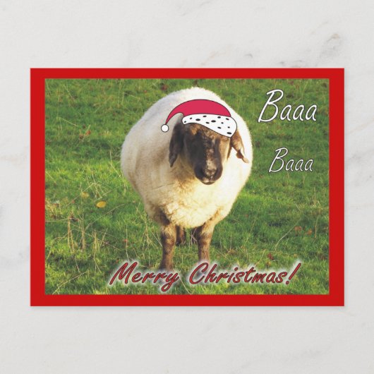 Carte postale Fantaisie Sheep Christmas (Devant)